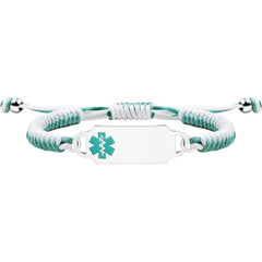 Uloveido Dynamic QR Code Medical Alert Bracelet, Adjustable Braided Rope ID Wristband for Men Women, Scan to Edit Emergency Info, No Engraving Needed