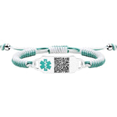Dynamic QR Code Medical Alert Bracelet, Adjustable Braided Rope ID Wristband for Men Women, Scan to Edit Emergency Info, No Engraving Needed, Allergy Blood Thinner Smart Medical Jewelry