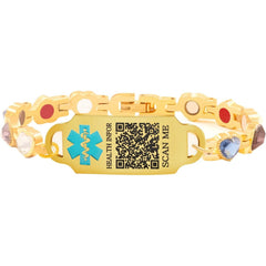 Uloveido Dynamic QR Code Medical Alert Bracelet for Women
