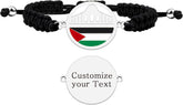 Uloveido Palestine Freedom Bracelet | Islamic Style for Men Women | Golden and White Adjustable Pull String | Arab Pride Resistance Jewelry | Cultural Identity Prayer Rope | YA6014