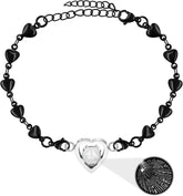 100 Languages Projection Pendant Bracelet | I LOVE YOU Heart Chain Bracelets | Fashion Bless Good Fortune Friendship Elegant Personalized Adjustable Length Stainless steel Jewelry Y4186
