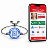 Uloveido NFC QR Medical ID Bracelet, Editable Emergency Medical Profile