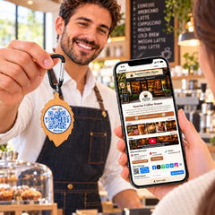 NFC QR Code Business Keychain for Google Review – Editable Review Page & Customer Feedback | Uloveido