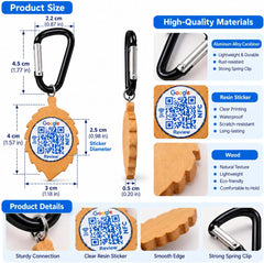 NFC QR Code Business Keychain for Google Review – Editable Review Page & Customer Feedback | Uloveido