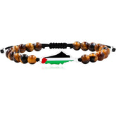 Palestinian Flag Handmade Middle Eastern Beaded Multicolor Protest Bracelet| Justice Unity Activist Bracelet| Stainless Steel Flag| Cultural Identity Support Bracelet| Support Gaza YA5213