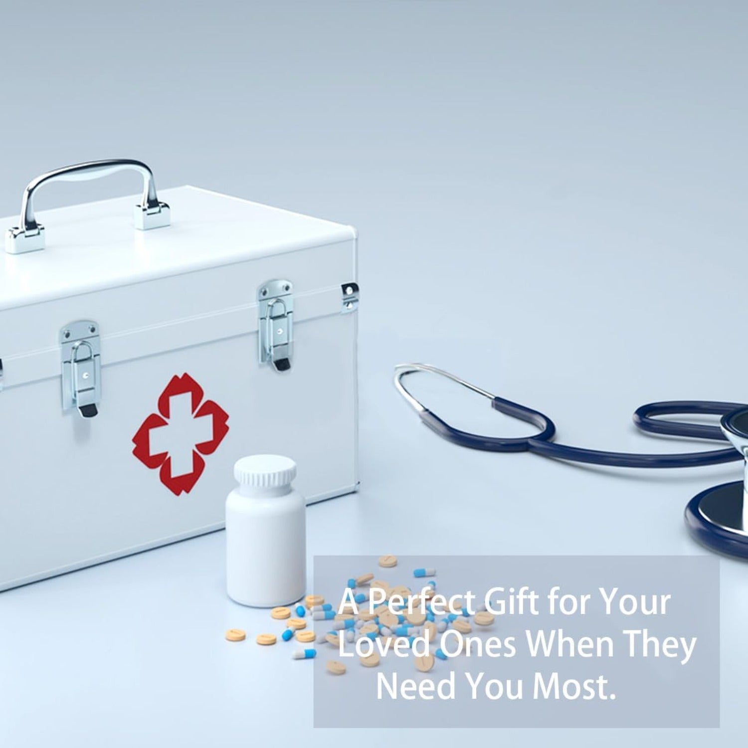 Uloveido Dynamic QR Code Medical Alert Necklace for Men & Women | Scan to Update Emergency Medical Info Stainless Steel SOS Dog Tag Pendant with Red Medical Symbol | No Engraving Required