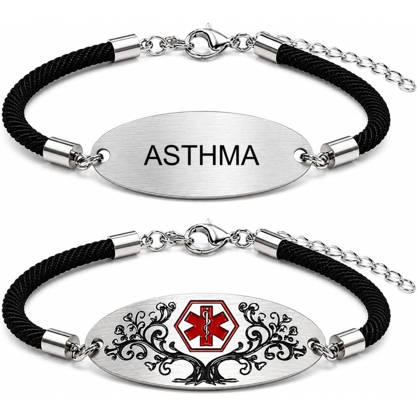Personalized Medical Alert Bracelet | Dynamic QR Code or Custom Engraving Medical ID Jewelry | Adjustable Stainless Steel Bracelet for Women Men, Emergency Contact Information