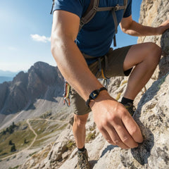 Uloveido Handwoven Medical Alert Bracelet with Dynamic QR Code or Laser Engraving Stainless Steel ID Plate Floating Golden Caduceus Adjustable Stretch Braided Rope Emergency ID for Men Women