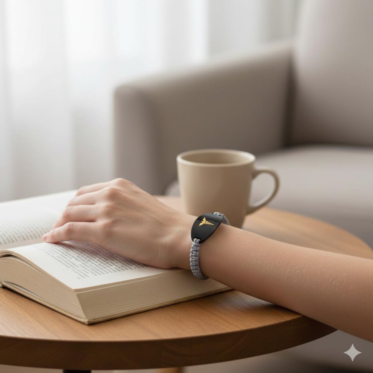 Adjustable Gray Braided Medical Alert Bracelet for Men Women, Dynamic QR Code or Custom Engraved ID Plate, Silver or Black Stainless Steel Emergency Contact Bracelet with Golden Medical Symbol