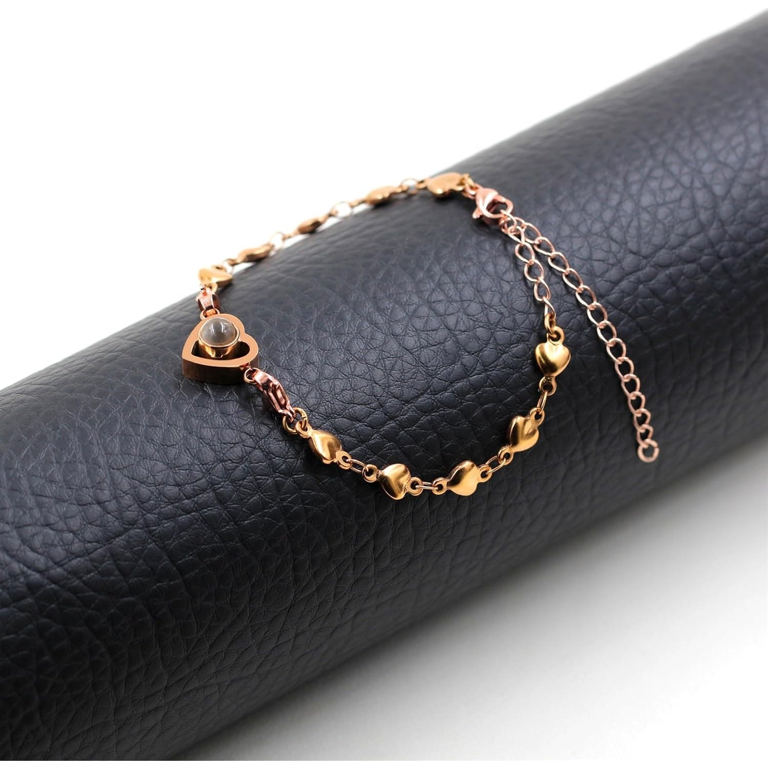 100 Languages Projection Pendant Bracelet | I LOVE YOU Heart Chain Bracelets | Fashion Bless Good Fortune Friendship Elegant Personalized Adjustable Length Stainless steel Jewelry Y4186