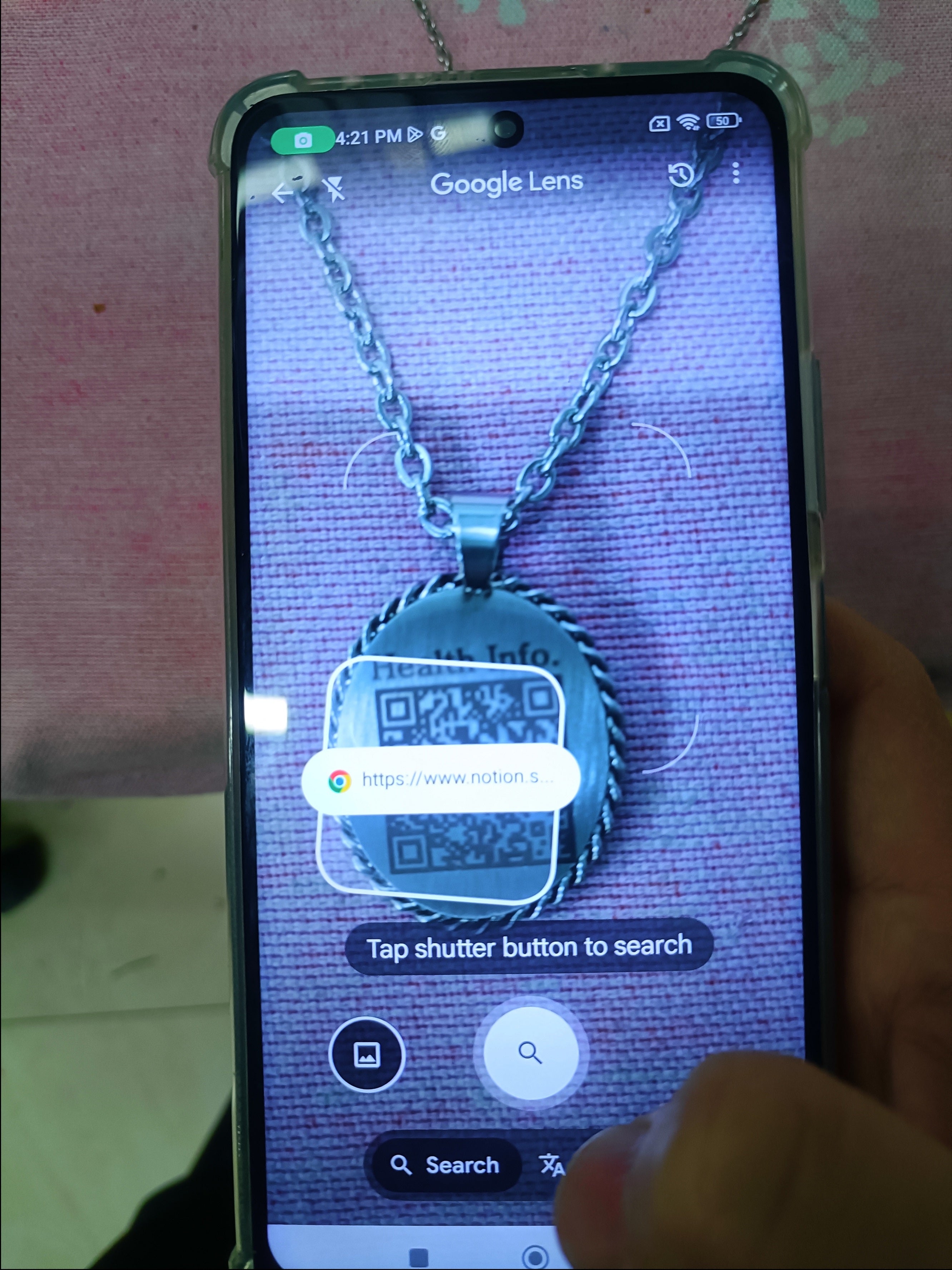 Self Editable QR Code Medical Alert Necklace – Stainless Steel Oval Medical ID Pendant, Update Health Information Anytime for Emergency, Men Women Seniors