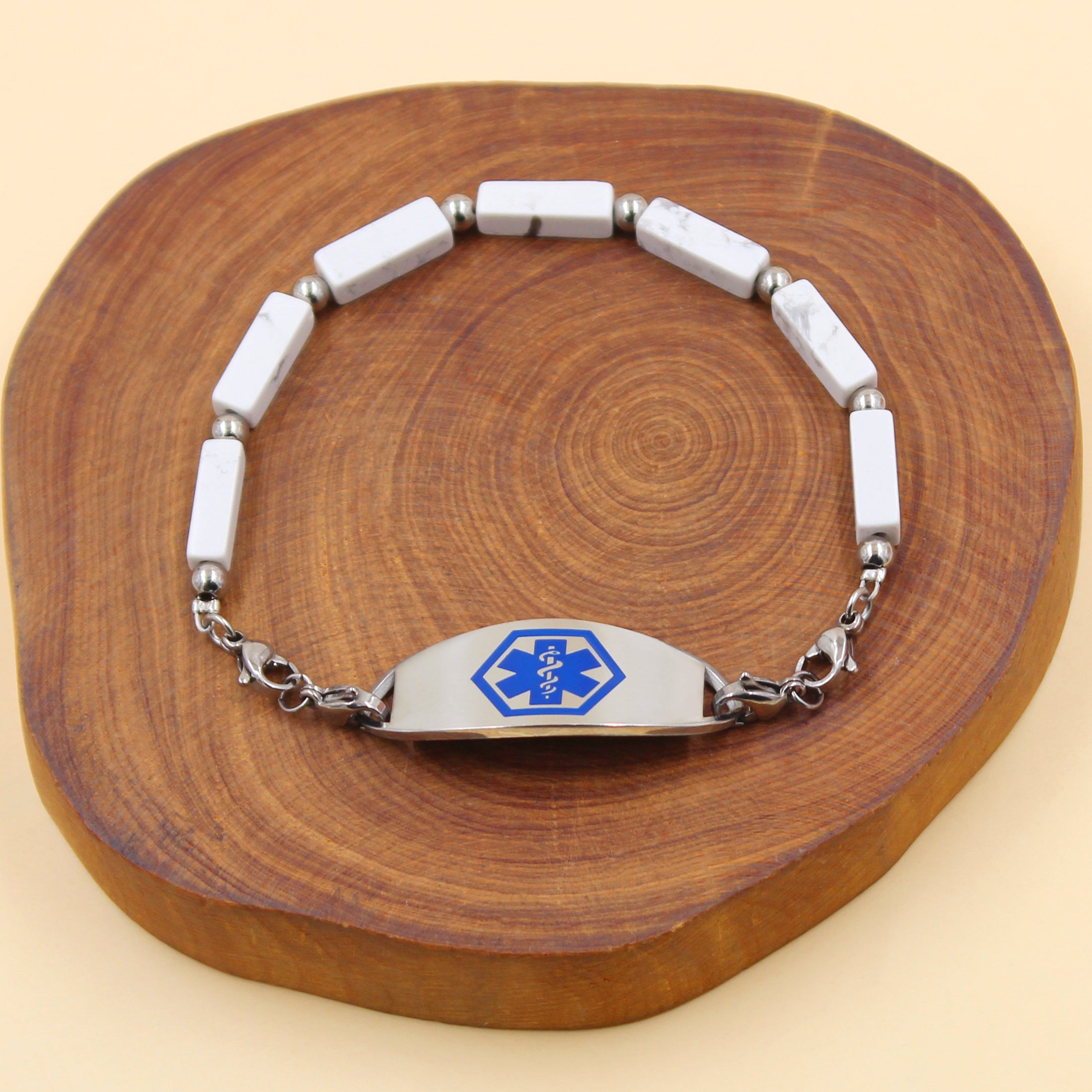 Uloveido Bracciale Medico Maschile con Ampia Banda Uloveido Bracciale Medico Maschile con Ampia Banda