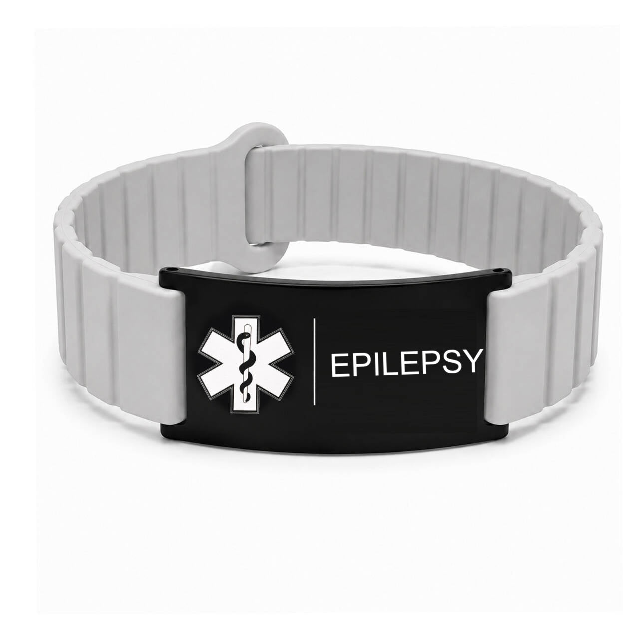Medical Alert Bracelet for Men Women, Personalized Medical ID Wristband with Engraved Stainless Steel Plate, Diabetes Blood Thinner Emergency ID Bracelet, Adjustable Silicone Medical Bracelet