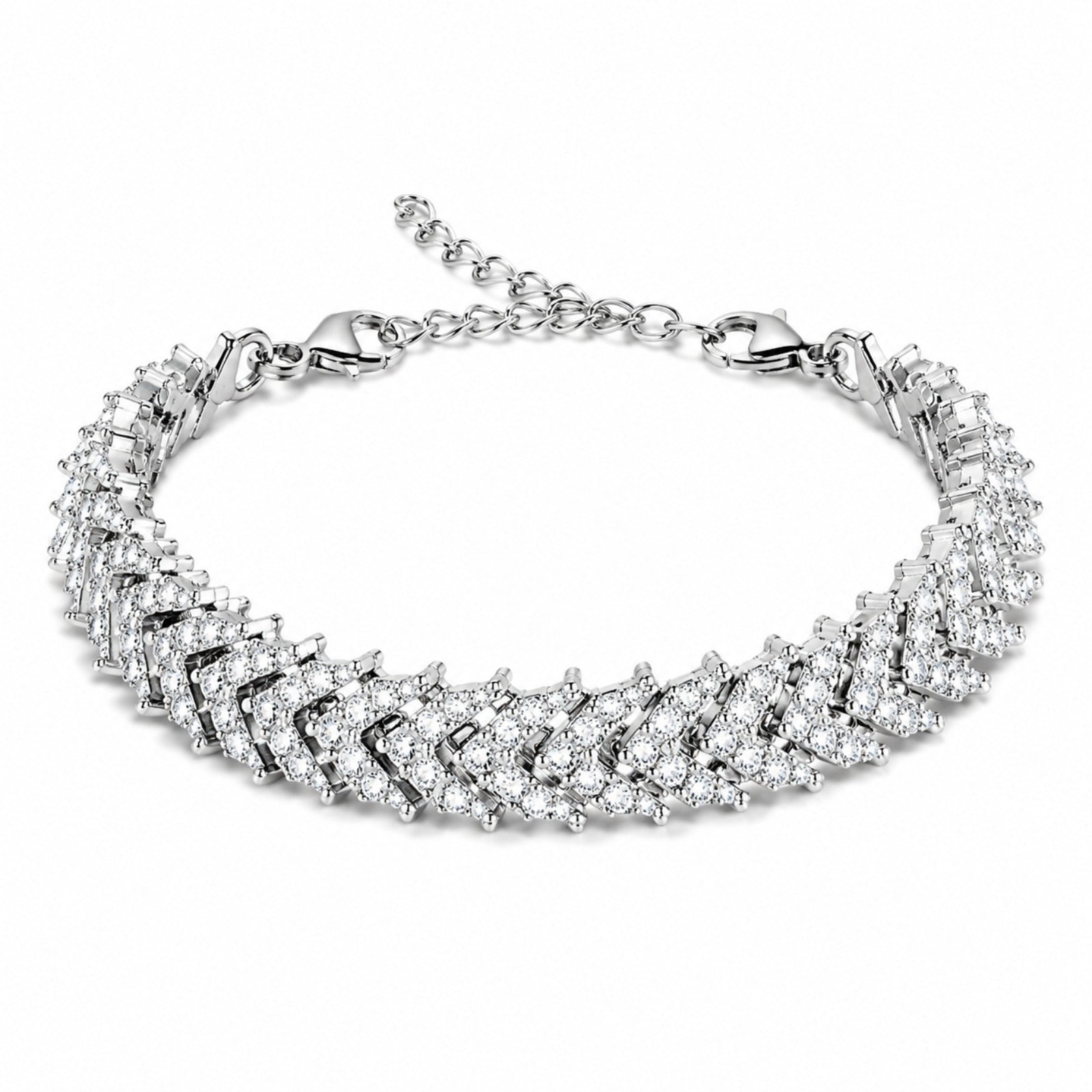 Medical Alert Tennis Bracelet for Women, Stainless Steel Emergency ID Bracelet, Adjustable Rhinestone Chain ID Jewelry for Allergies Diabetes Safety