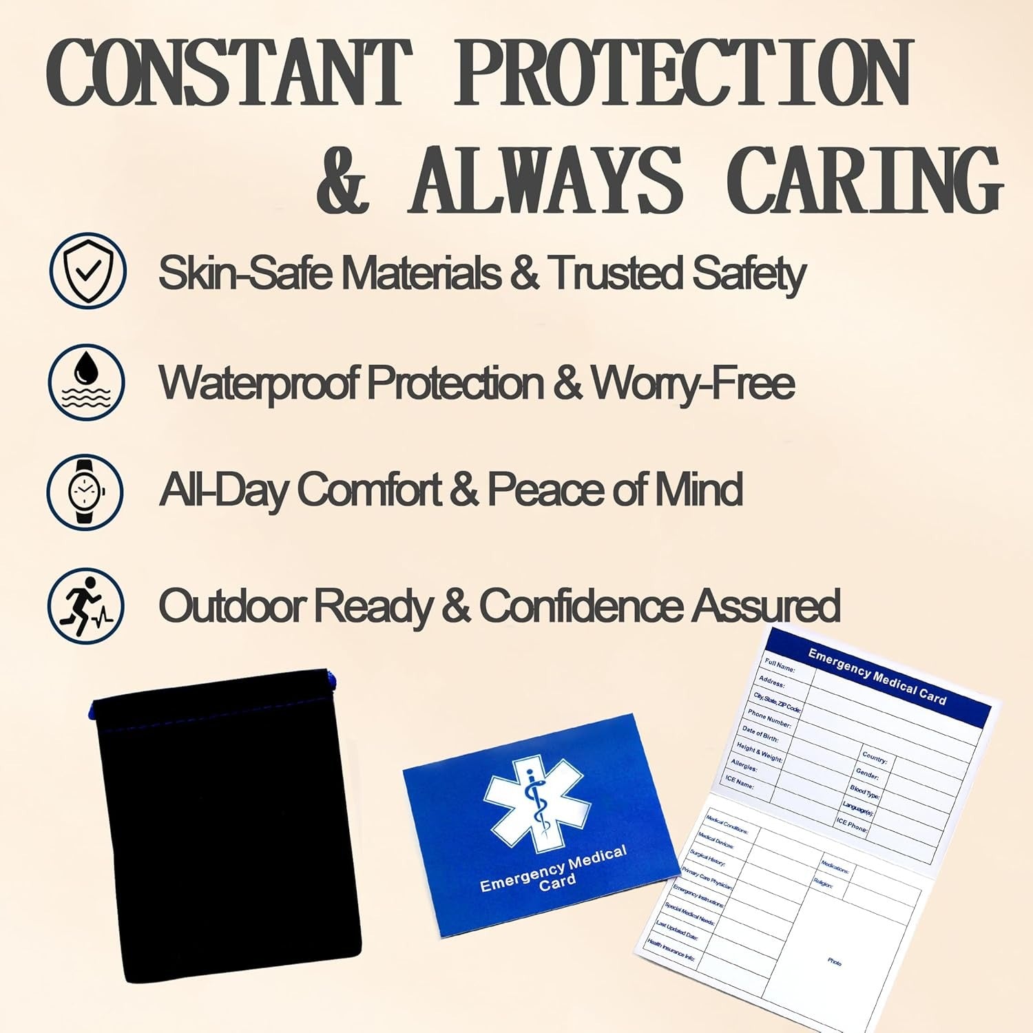 Dynamic QR Code Medical Alert Bracelet for Men Scan to Update Medical Info No Medical Info Needed at Checkout Braided PU Leather Cross Emergency ID Bracelet Waterproof Lightweight for Outdoor Sports Daily Wear