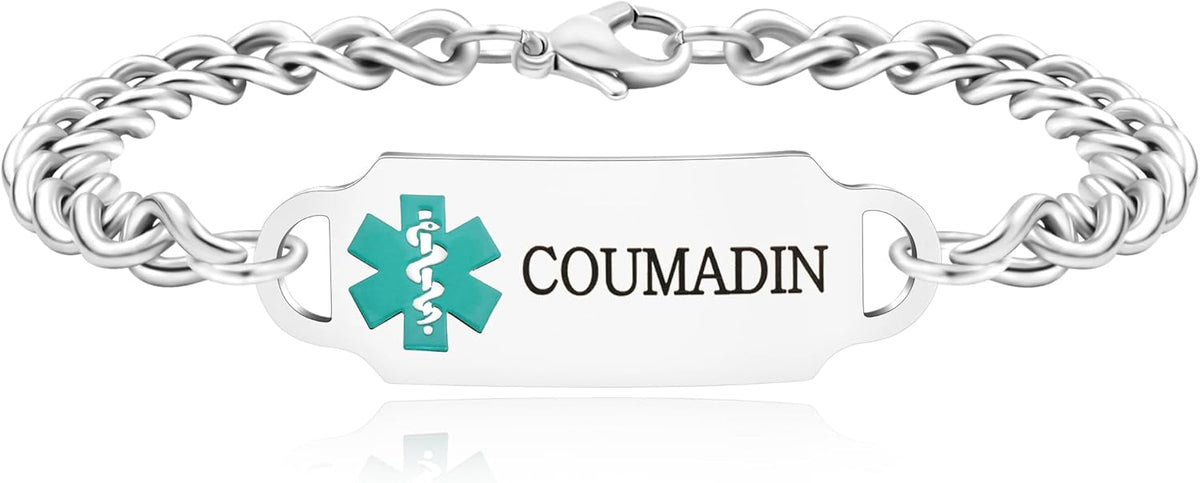 Waterproof Hypoallergenic Sports Medical ID Bracelet, Durable Stainless Steel Medical Jewelry, Custom Health Alert Bracelet for Men and Women, Comfortable and Stylish Emergency ID Bracelet