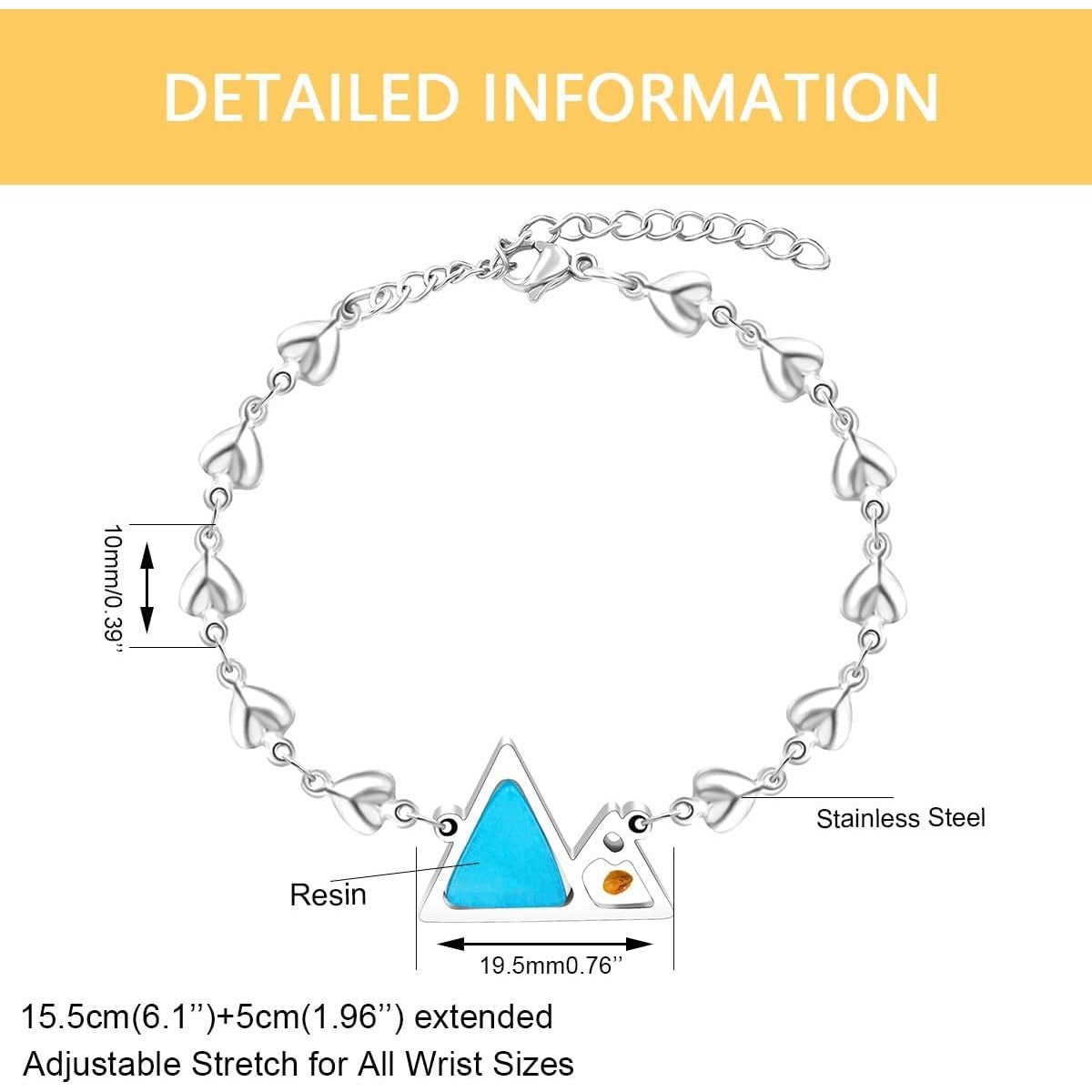 Mustard Seed Stainless Steel Heart Bracelet for Women | Christian Faith Jewelry | Religious Encouragement Gift for Christmas