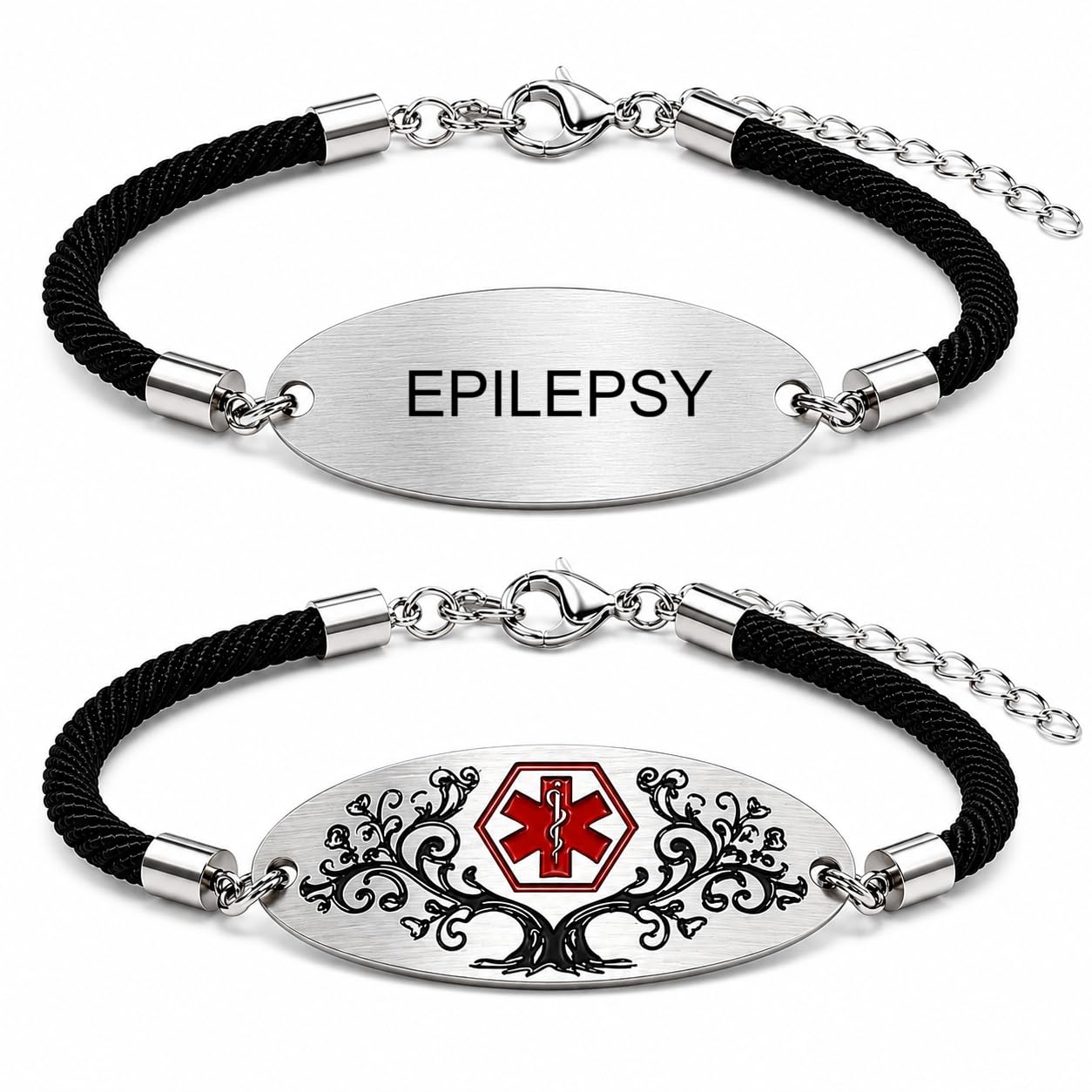 Personalized Medical Alert Bracelet | Dynamic QR Code or Custom Engraving Medical ID Jewelry | Adjustable Stainless Steel Bracelet for Women Men, Emergency Contact Information