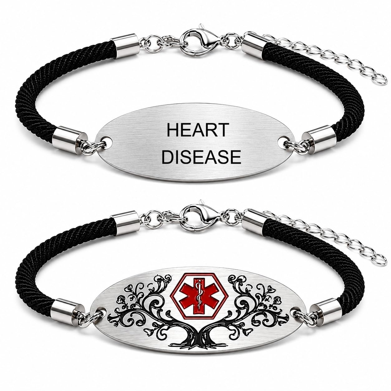 Personalized Medical Alert Bracelet | Dynamic QR Code or Custom Engraving Medical ID Jewelry | Adjustable Stainless Steel Bracelet for Women Men, Emergency Contact Information