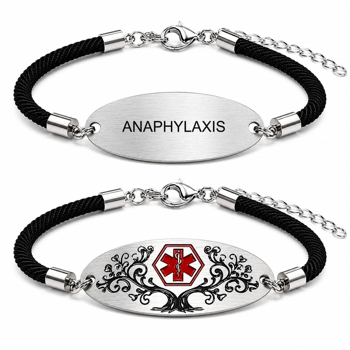 Personalized Medical Alert Bracelet | Dynamic QR Code or Custom Engraving Medical ID Jewelry | Adjustable Stainless Steel Bracelet for Women Men, Emergency Contact Information