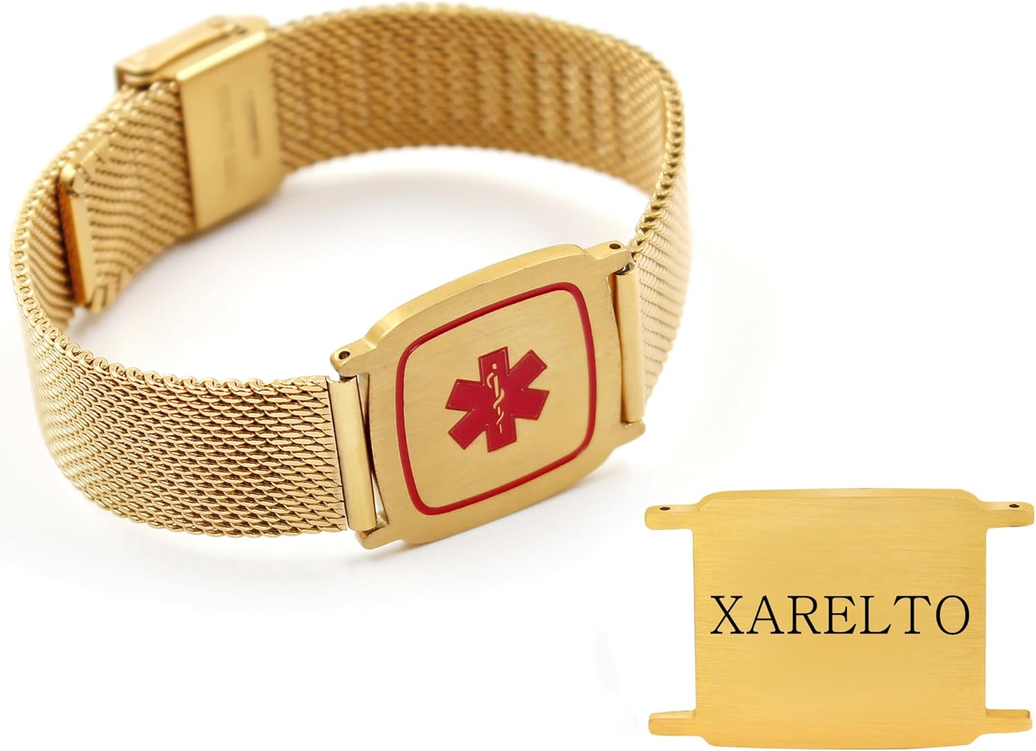 Dynamic QR Code Medical Alert Bracelet for Men Women Scan to Update Medical Info No Medical Info Needed at Checkout Stainless Steel Mesh Emergency ID Bracelet Waterproof Hypoallergenic