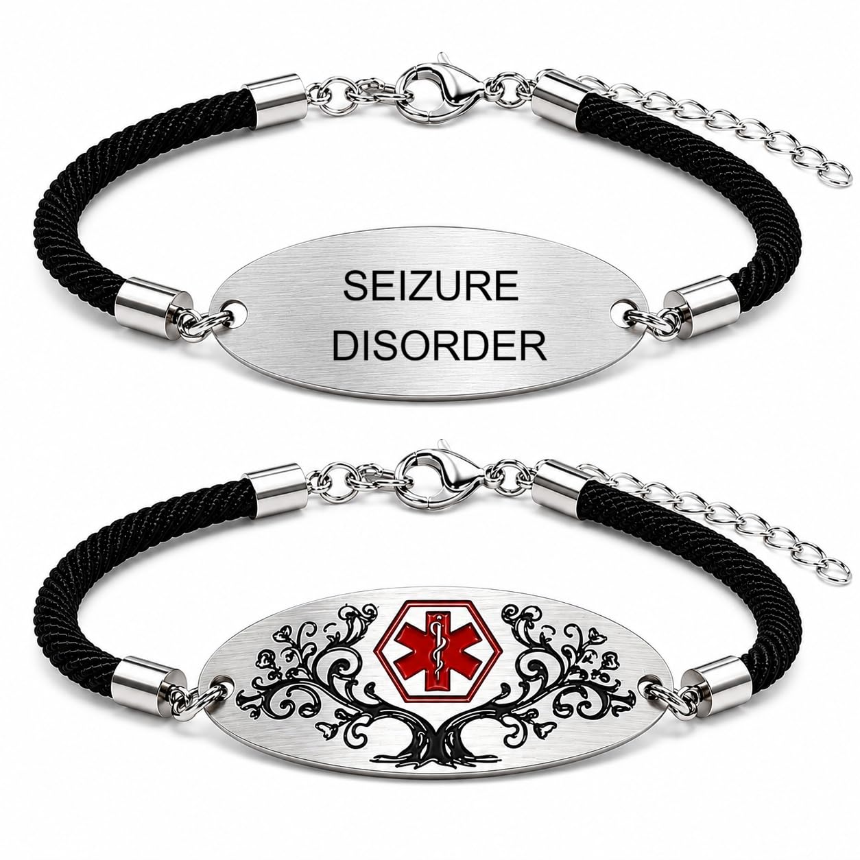 Personalized Medical Alert Bracelet | Dynamic QR Code or Custom Engraving Medical ID Jewelry | Adjustable Stainless Steel Bracelet for Women Men, Emergency Contact Information