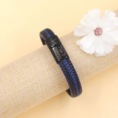 Dynamic QR Code Medical Alert Bracelet for Men Women No Medical Info Needed at Checkout PU Leather Emergency ID Cuff Bracelet Black Stainless Steel Clasp Scan to Update Health Info YA5551