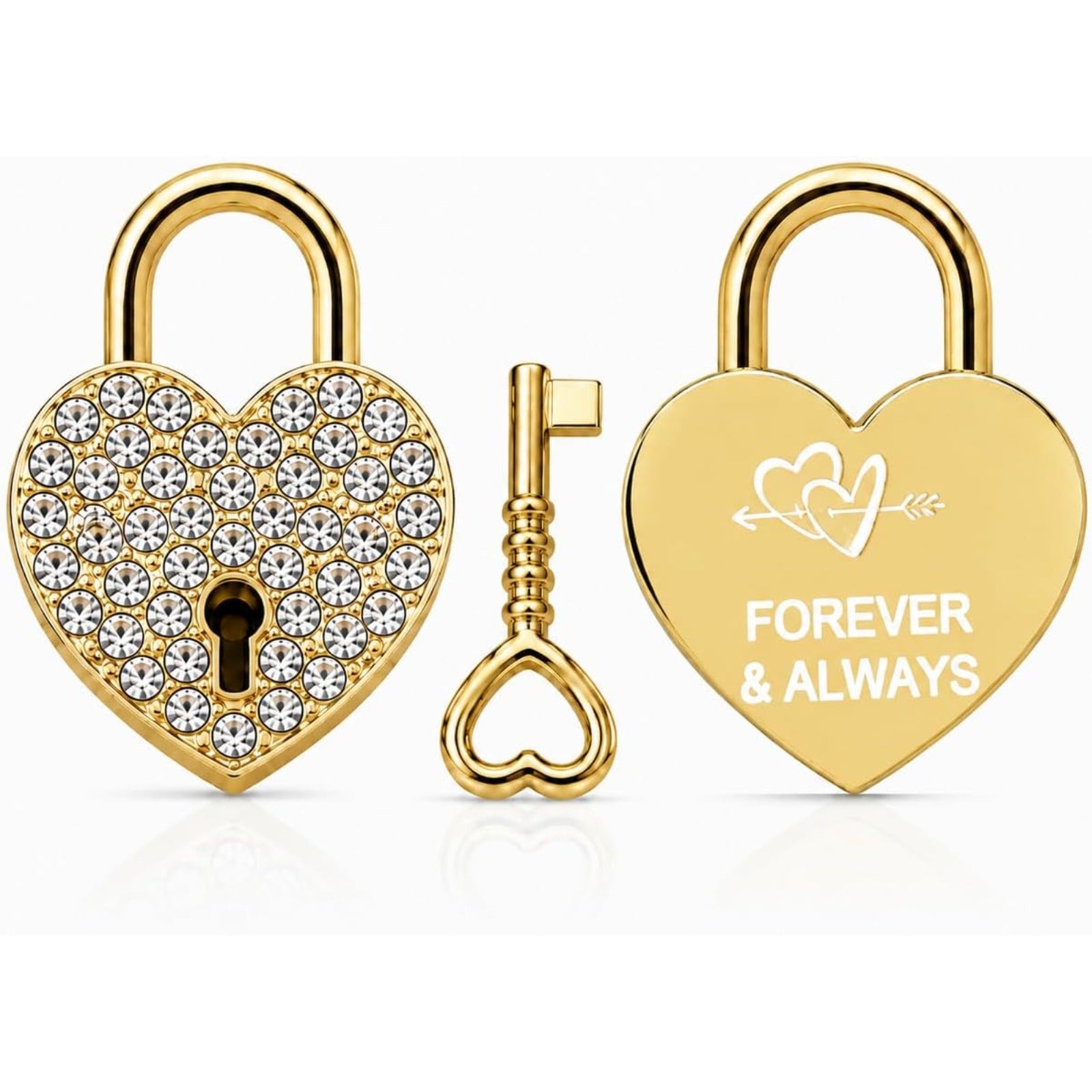 Rhinestone Heart Love Lock with Key, Dynamic QR Code Crystal Padlock for Personalized Memory Sharing, Scan to Create Your Love Story with Photos and Messages, Romantic Wedding Anniversary