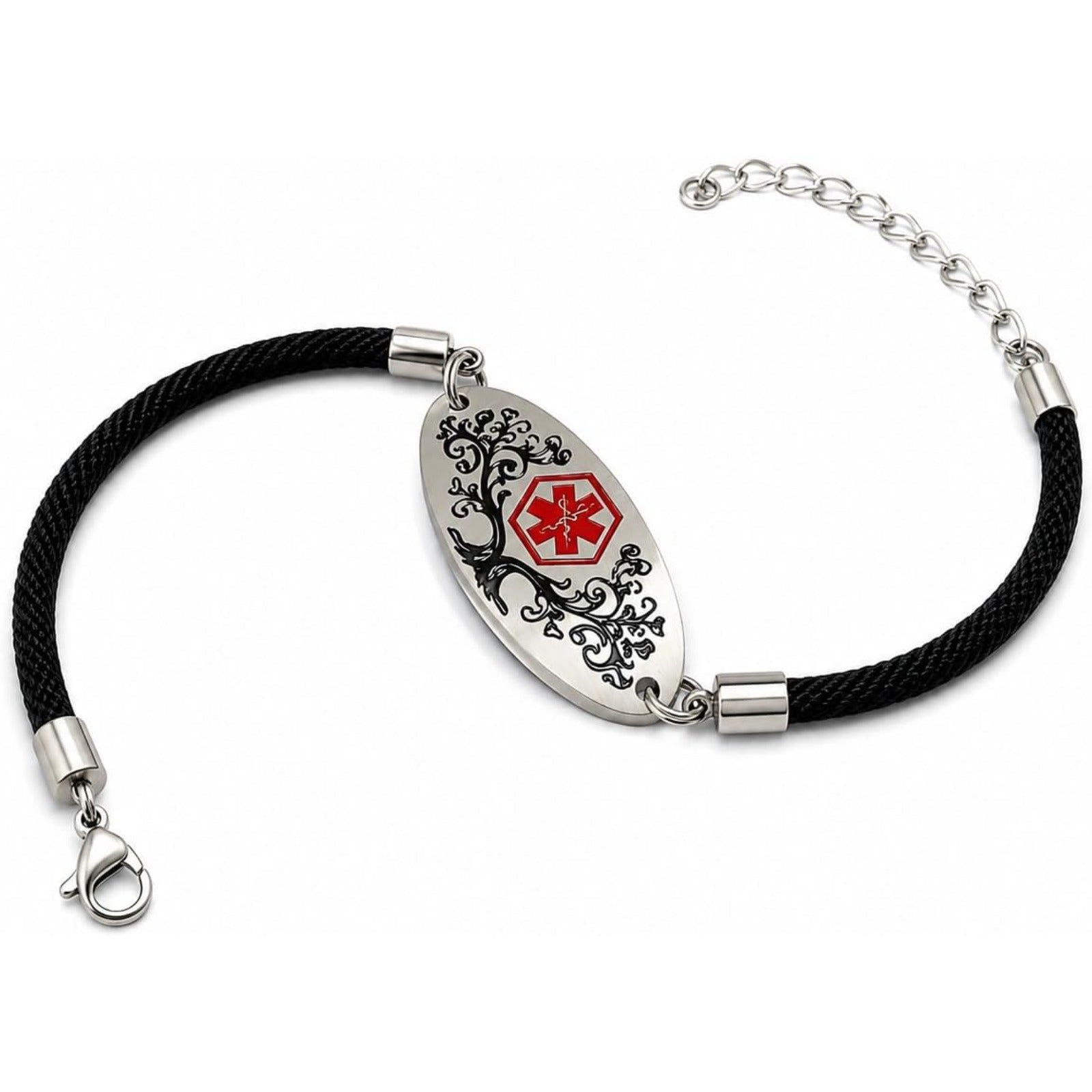 Personalized Medical Alert Bracelet | Dynamic QR Code or Custom Engraving Medical ID Jewelry | Adjustable Stainless Steel Bracelet for Women Men, Emergency Contact Information
