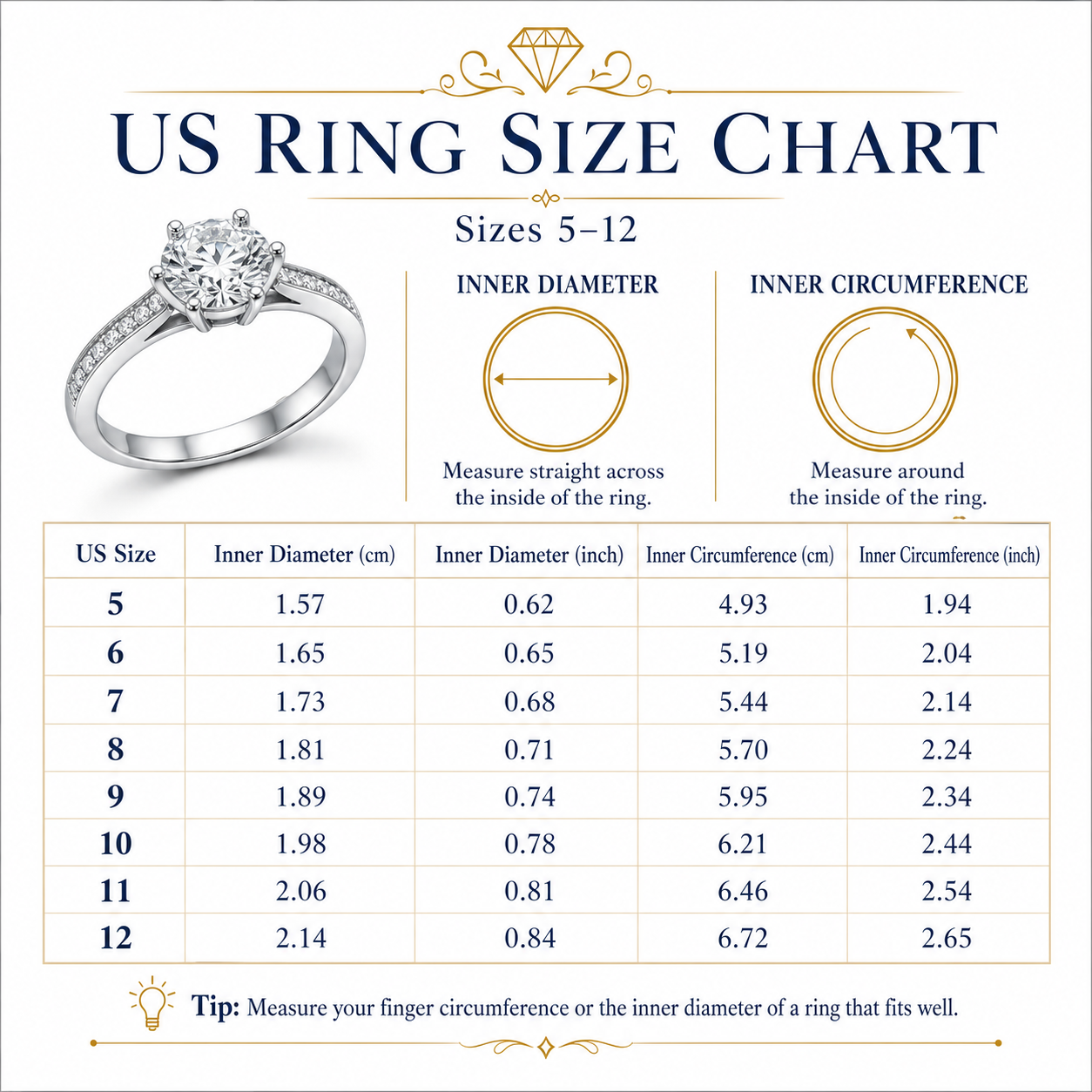 Uloveido Adjustable Wide Ring Guard Enhancer for Women | Rose Gold & White Gold Plated Brass Bridal Ring Wrap with AAA Cubic Zirconia | Wedding Engagement Promise Ring Insert Sizes 5-10