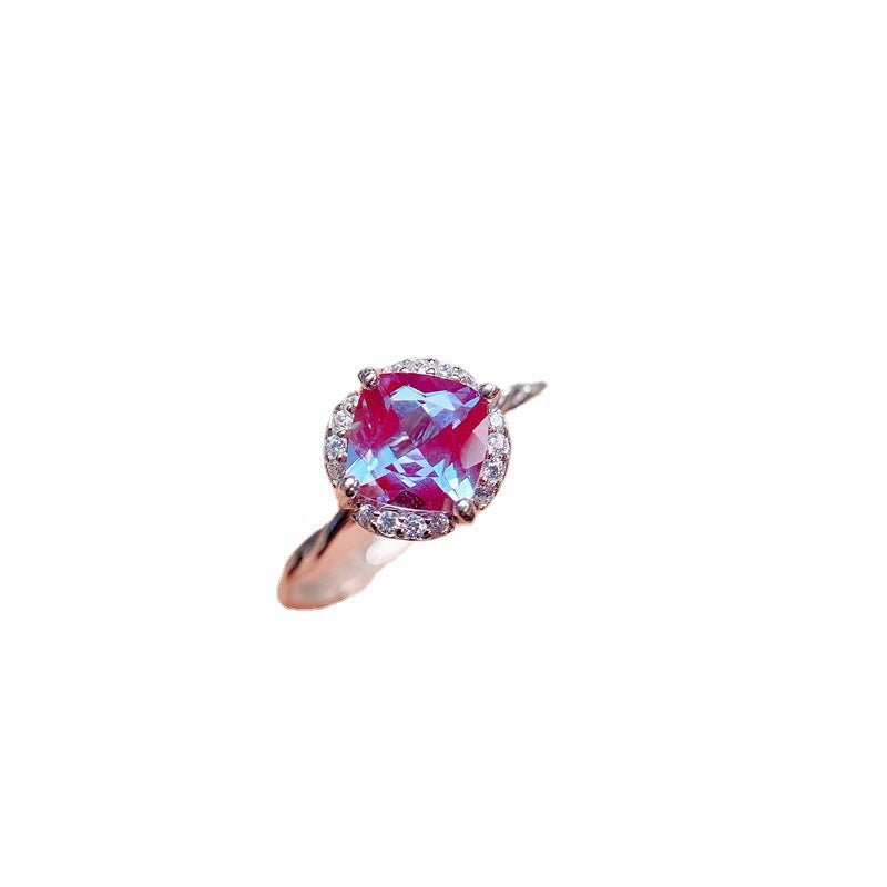 925 Sterling Silver Inlaid Natural Gemstone Ring | Garnet, Amethyst, Citrine, Topaz, Birthstone Jewelry | Elegant & Fashionable Women's Ring for Wedding, Engagement, Valentine's, Mother's Day, Birthday Gifts | 20% Off