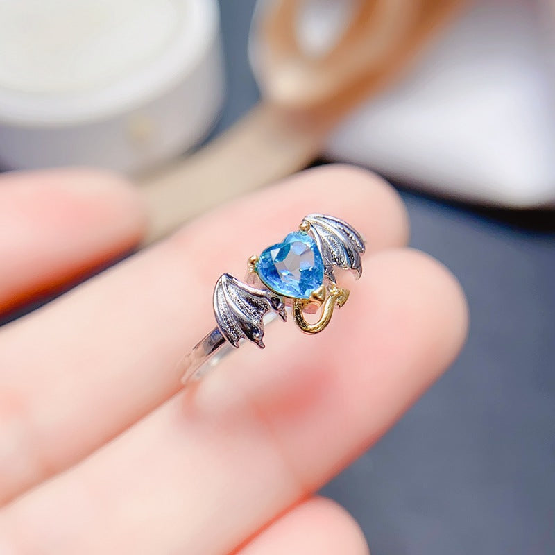 925 Silver Dragon Ring | Natural Peridot Amethyst Citrine Topaz | Engagement Wedding Jewelry | Adjustable Women’s Ring for Wife Mom Girlfriend Daughter | Birthday Valentine's Day Anniversary Gift | Wholesale Dropshipping Available | 20% off