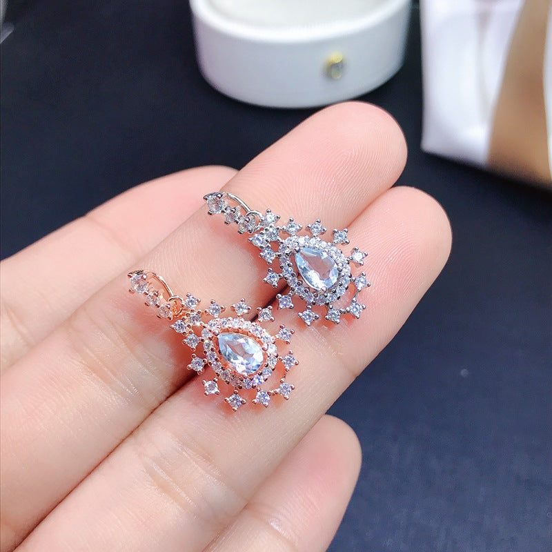 925 Silver Natural Garnet, Aquamarine, Spinel, Tanzanite Pendant for Women | Elegant Birthstone Jewelry | January Birthstone | Wedding, Engagement, Valentine's Day, Mother's Day, Birthday Gift | 20% Off