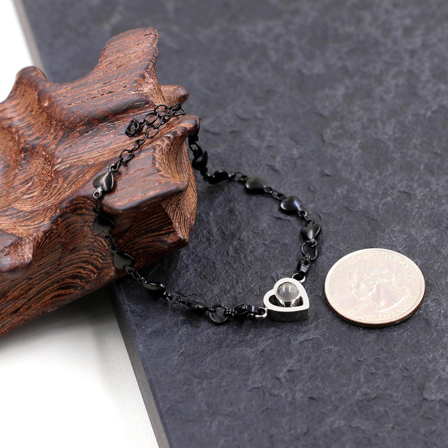 100 Languages Projection Pendant Bracelet | I LOVE YOU Heart Chain Bracelets | Fashion Bless Good Fortune Friendship Elegant Personalized Adjustable Length Stainless steel Jewelry Y4186