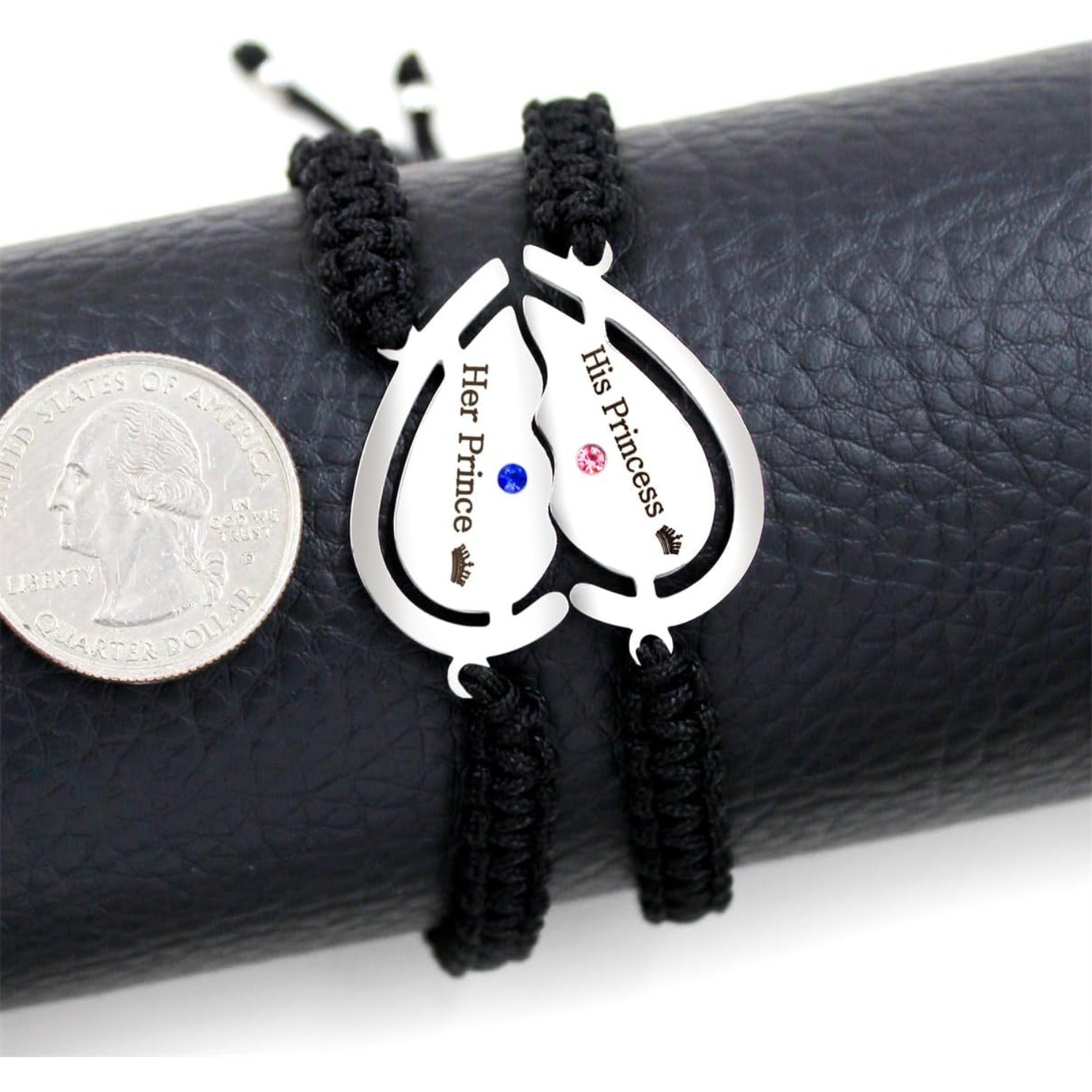 Couple Puzzle Heart Bracelet | Matching Beaded Braided Adjustable Pull-String Bracelets | Love and Commitment Zirconia Inlaid Eternal Bond Jewelry Y4486-Y4487