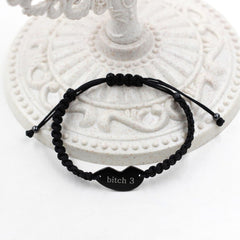 3 Pcs Puzzle Heart Piece Bracelet Set，Handmade Braided Black String Wrist Matching Puzzle Bracelets Adjustable Rope Friendship Gifts Jewelry for Best Friends Sisters