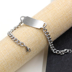 Exquisite Medical Bracelets for Women and Men, Personalized Medical Bracelet in Stainless Steel Cuban Chain, Holidays Gift for Wife or Husband - YA4501