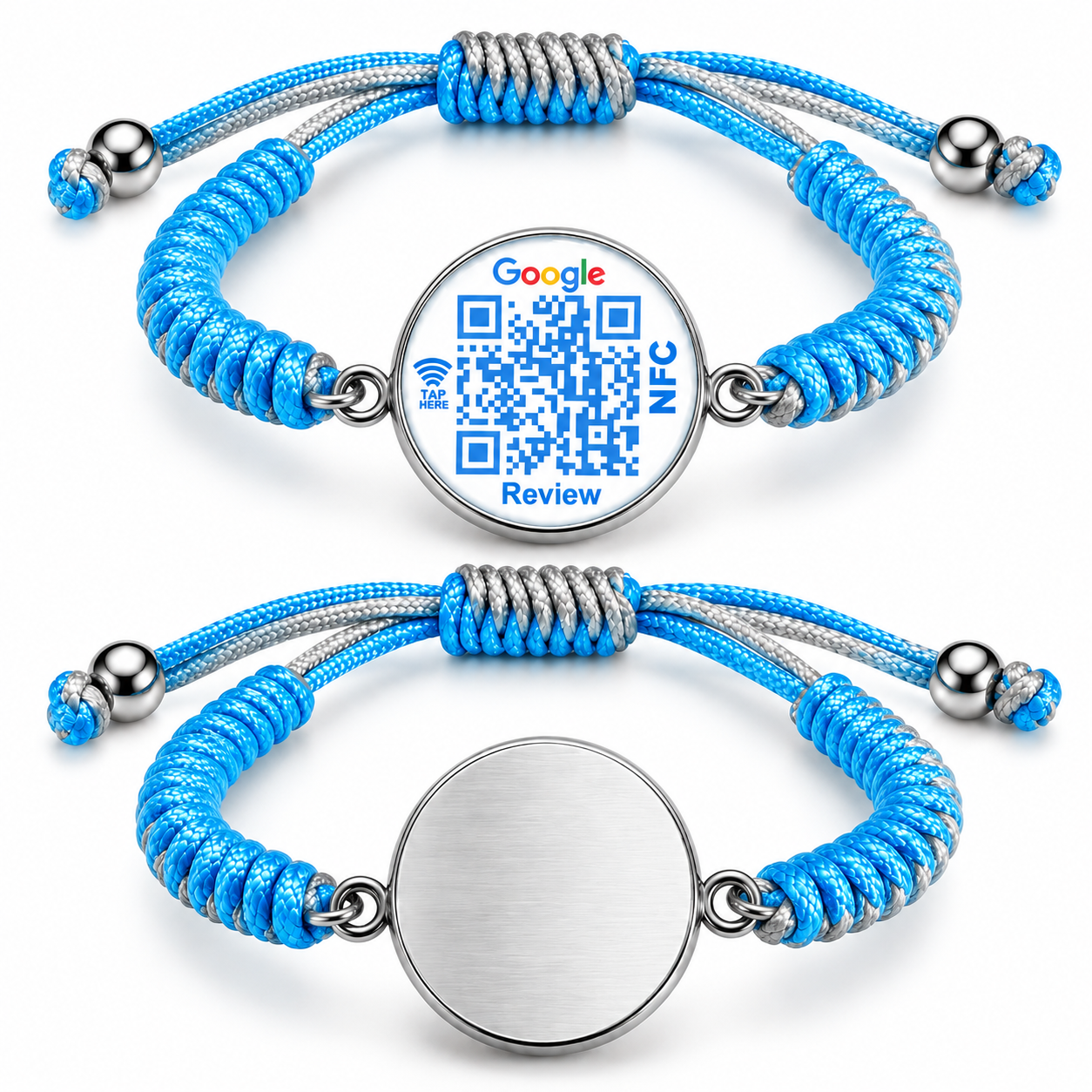 Uloveido NFC QR Bracelet for Google Reviews, Staff Review Wristband