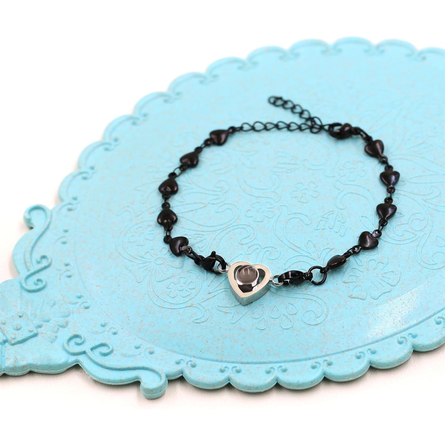 100 Languages Projection Pendant Bracelet | I LOVE YOU Heart Chain Bracelets | Fashion Bless Good Fortune Friendship Elegant Personalized Adjustable Length Stainless steel Jewelry Y4186