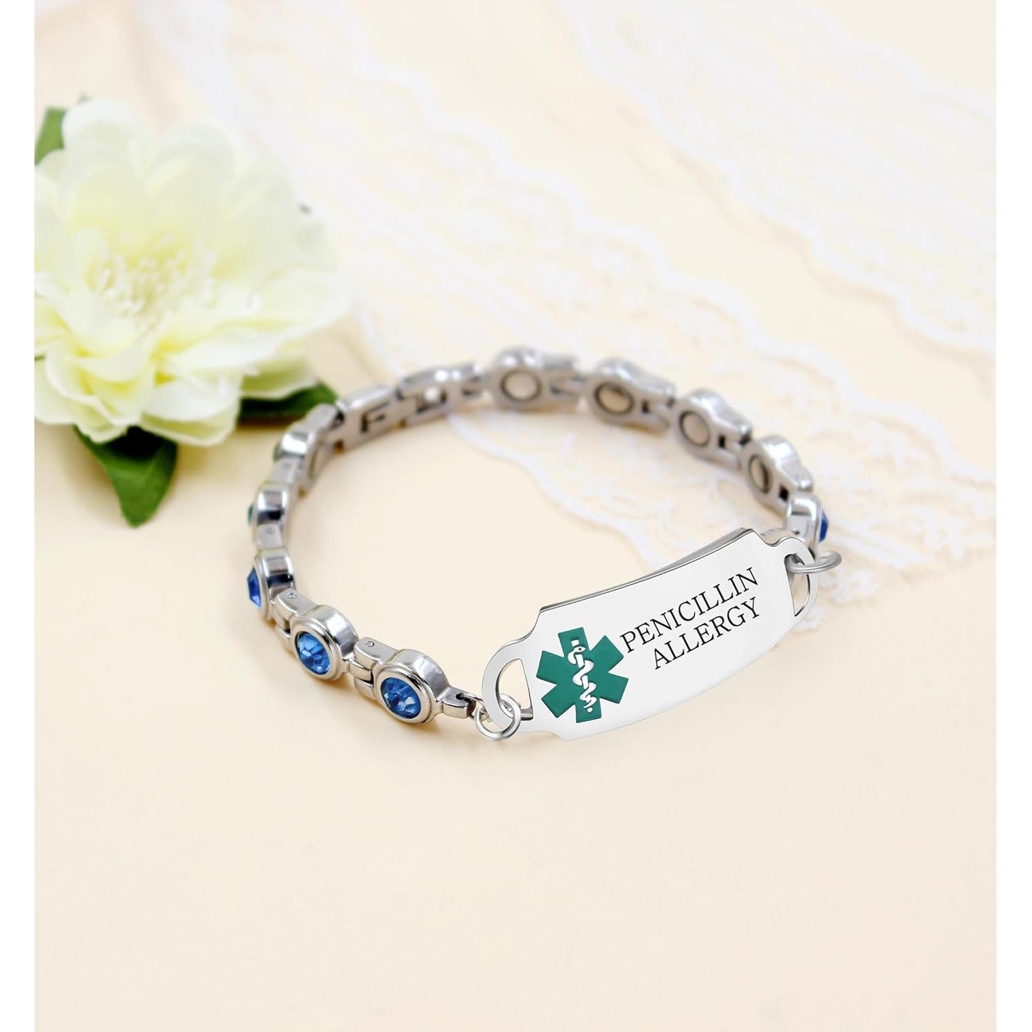 Editable QR Code Medical Alert Bracelet for Men Women – Stainless Steel Magnetic Medical ID Bracelet with Scan Me Tag, Adjustable Links with Removal Tool, Waterproof Emergency Health Info Bracelet