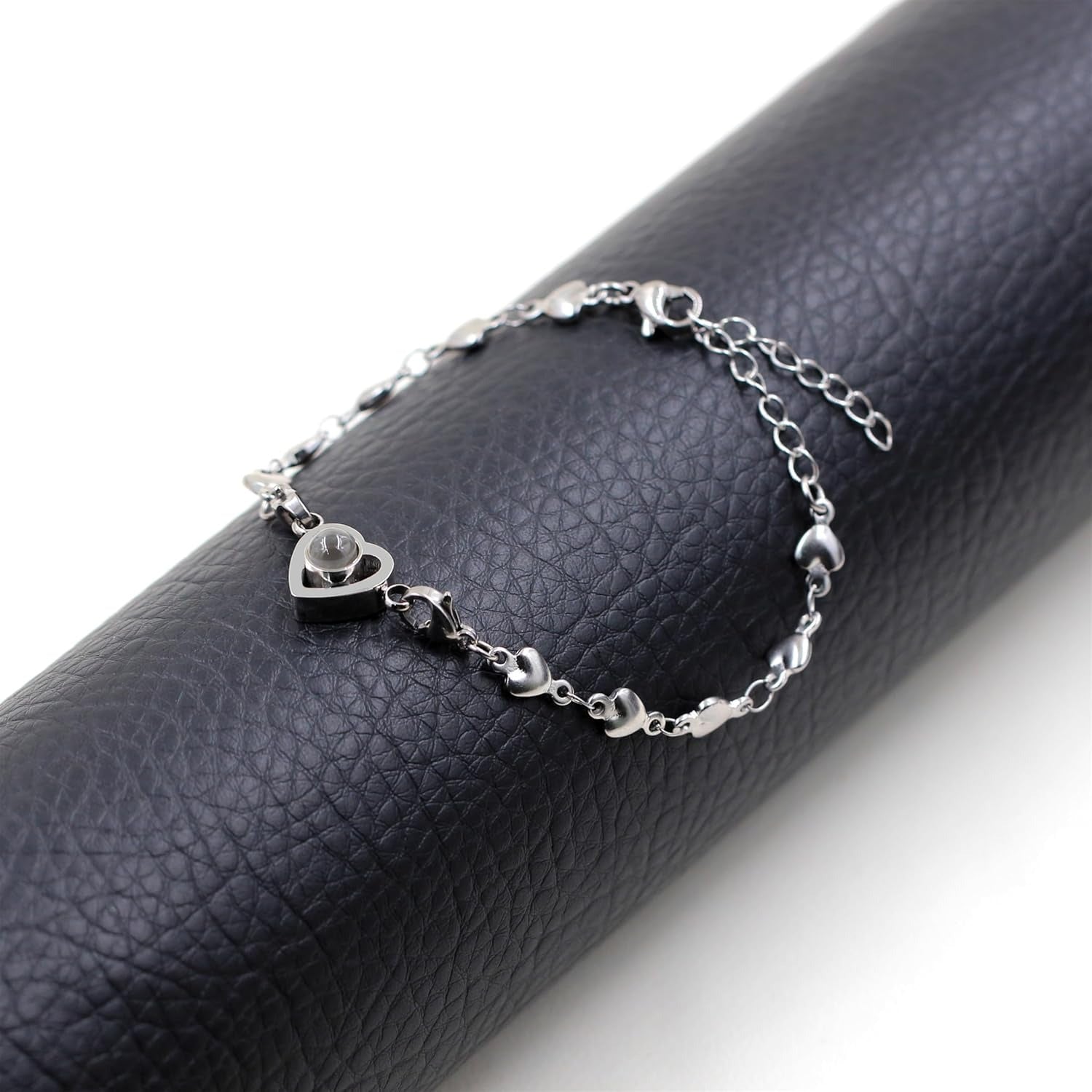 100 Languages Projection Pendant Bracelet | I LOVE YOU Heart Chain Bracelets | Fashion Bless Good Fortune Friendship Elegant Personalized Adjustable Length Stainless steel Jewelry Y4186