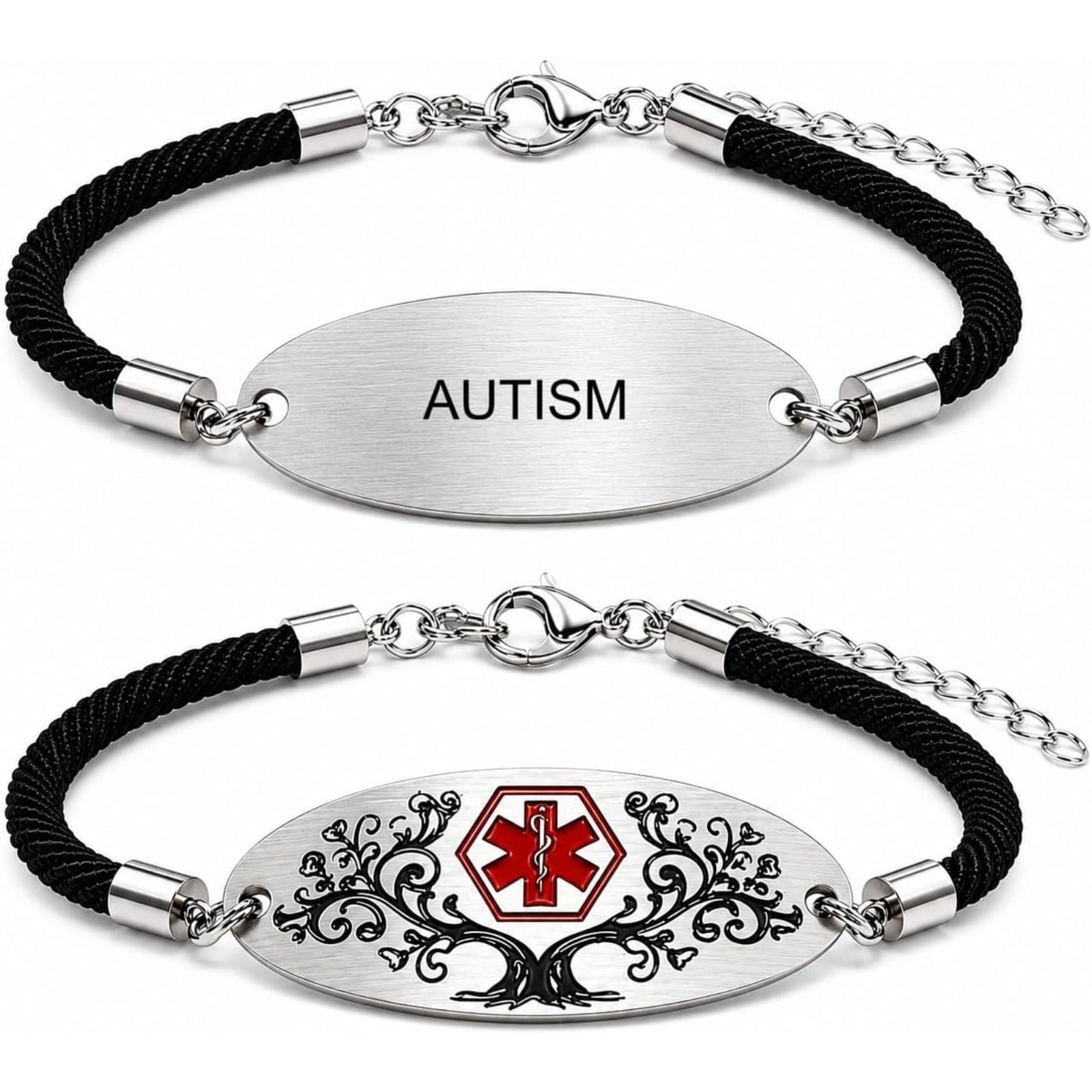 Personalized Medical Alert Bracelet | Dynamic QR Code or Custom Engraving Medical ID Jewelry | Adjustable Stainless Steel Bracelet for Women Men, Emergency Contact Information