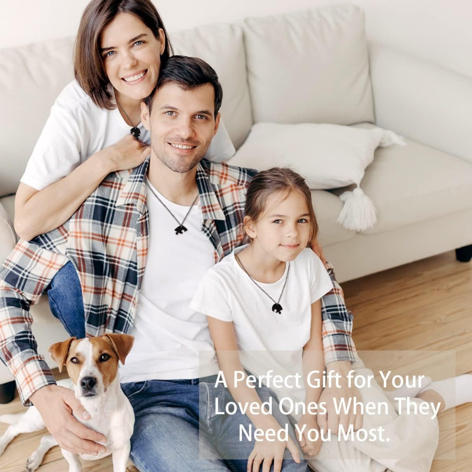 Uloveido Personalized 3 Name Puzzle Heart Necklace Stainless Steel Custom Engraved Interlocking Heart Pendant Best Friends Sisters Family Matching Friendship Jewelry Gift